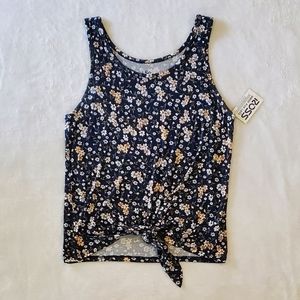 NWT - SO Juniors Floral Tie Waist Tank Top M